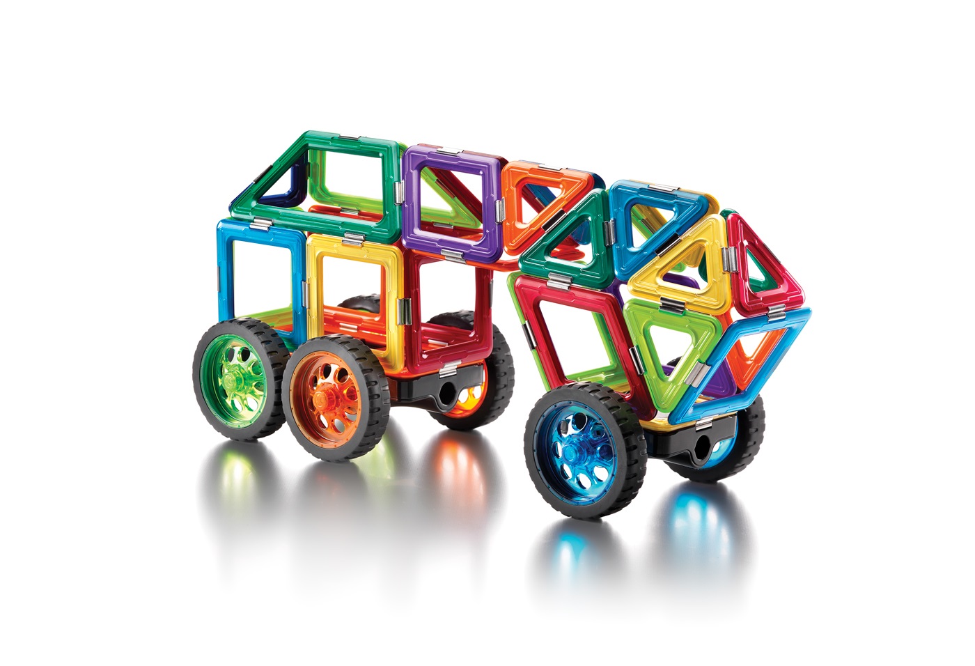 GeoSmart Space Truck - Magnetic Construction Set, 42 pezzi, 5 anni, veicolo con rimorchio, compatibile con altri set