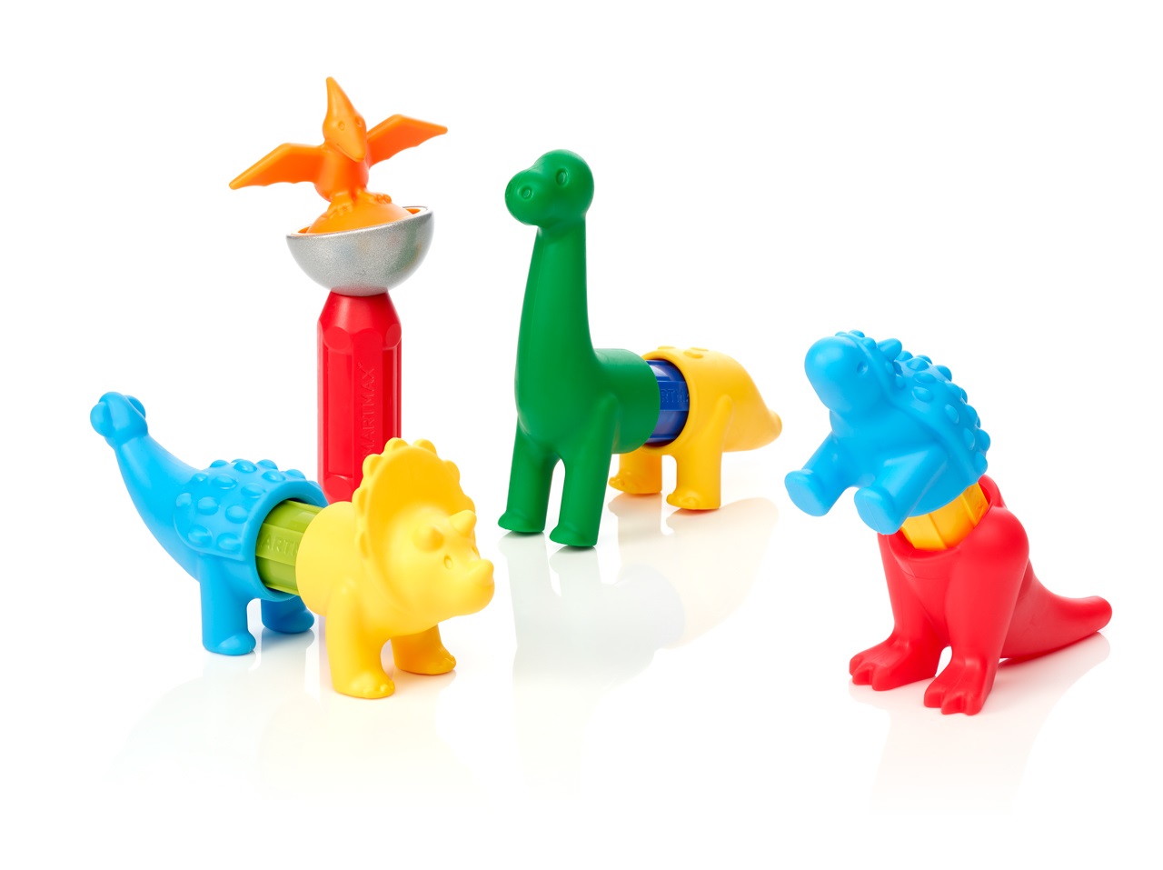 SMARTMAX My First Dinosaurs - Magnetic Discovery Play Set, 14 pezzi, per bambini da 1 a 5 anni, set educativo con dinosauri colorati
