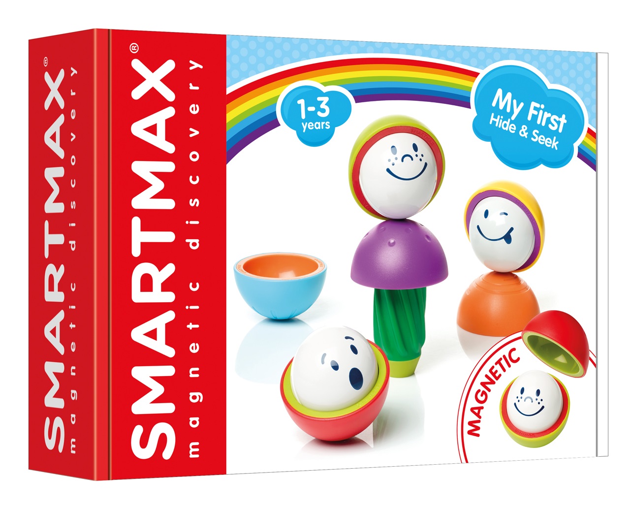 SmartMax Hide & Seek Balls - Gioco Educativo Magnetico per Bambini 1-3 Anni