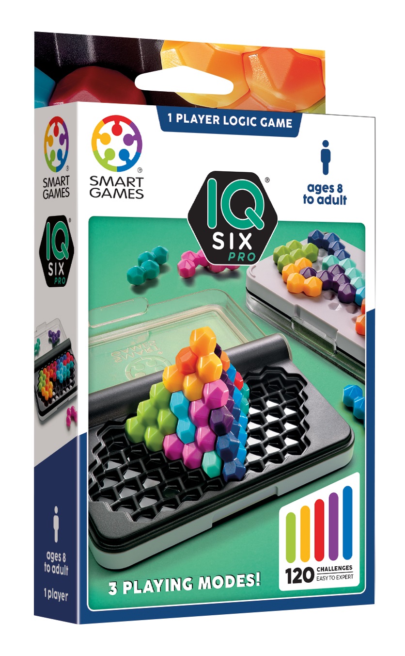 SmartGames IQ Six Pro - Puzzle Game con 120 Sfide, 3 Modalità di Gioco, per Età 8