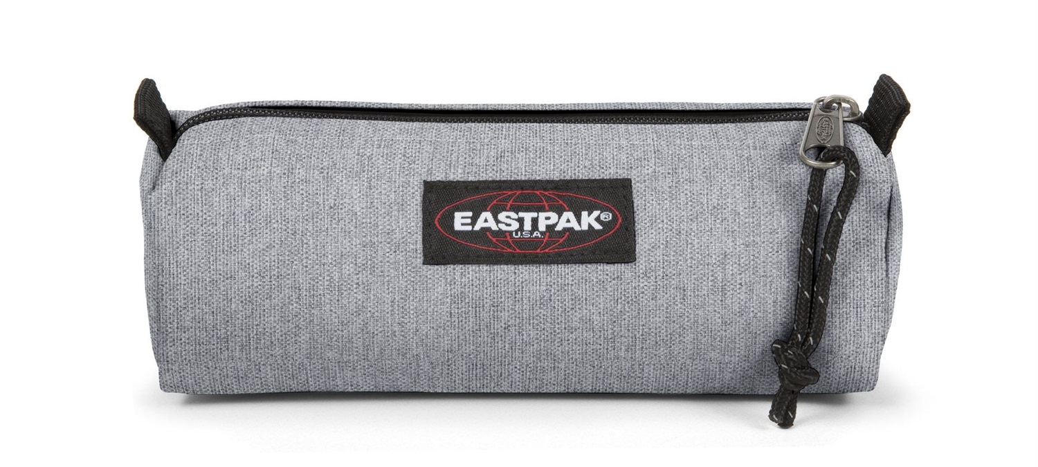 Eastpak Benchmark Single Astuccio - Grigio (Sunday Grey), Poliestere Testurizzato, Scomparto Unico con Cerniera, Dimensioni 20,5x7,5x6 cm