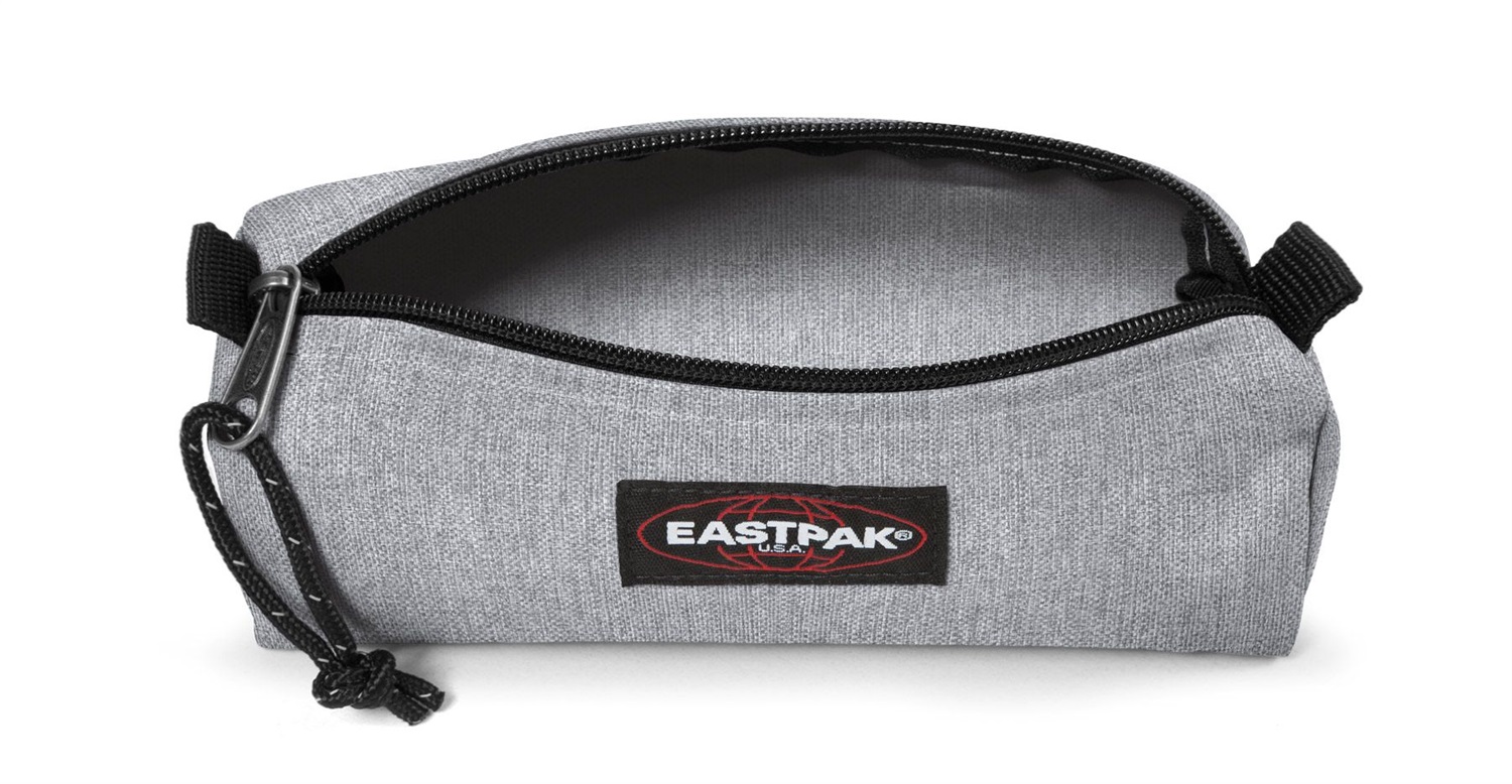 Eastpak Benchmark Single Astuccio - Grigio (Sunday Grey), Poliestere Testurizzato, Scomparto Unico con Cerniera, Dimensioni 20,5x7,5x6 cm