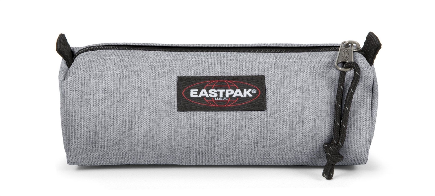 Eastpak Benchmark Single Astuccio - Grigio (Sunday Grey), Poliestere Testurizzato, Scomparto Unico con Cerniera, Dimensioni 20,5x7,5x6 cm