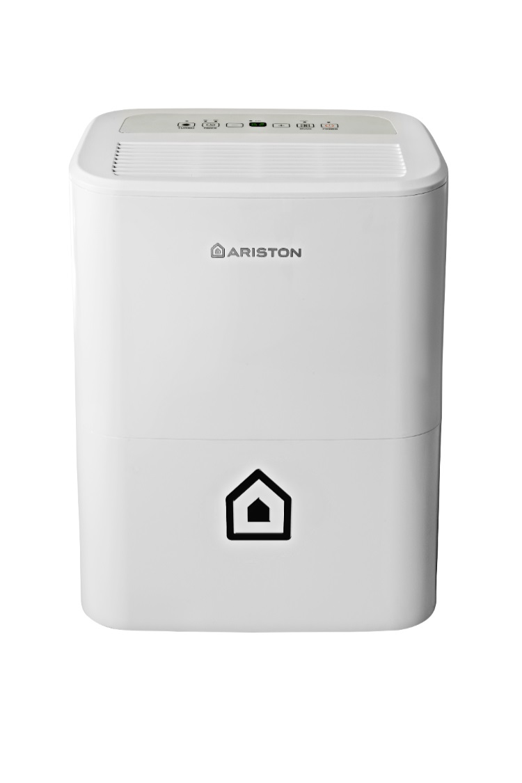 Ariston DEOS 16s Deumidificatore Portatile 16 Litri/Giorno, 3 Litri Tanica, 41 dB, 330 W, Bianco