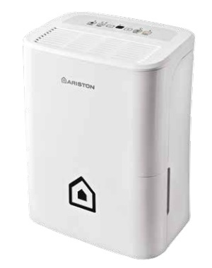 Ariston DEOS 16s Deumidificatore Portatile 16 Litri/Giorno, 3 Litri Tanica, 41 dB, 330 W, Bianco