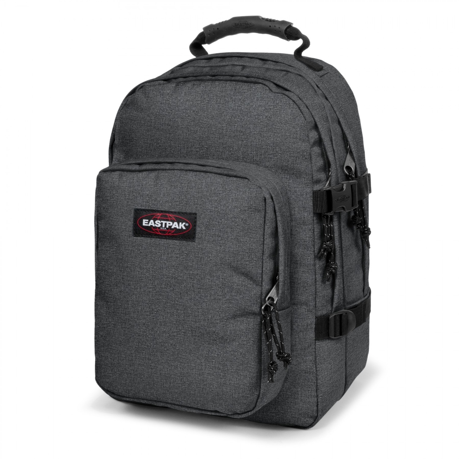 EASTPAK Provider Zaino Unisex - Adulto in Black Denim con Tasca Imbottita per Laptop fino a 15 Pollici, Due Scomparti e Organizer, Dimensioni 44 x 31 x 25 cm