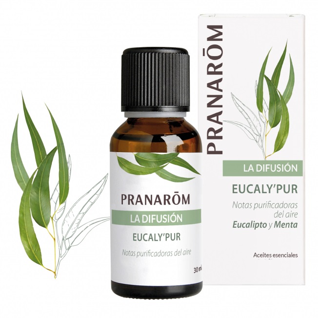 Pranarom Olio Essenziale Eucaly'Pur 30 ml - Eucalipto, Menta e Pino - Note Purificanti e Rinfrescanti