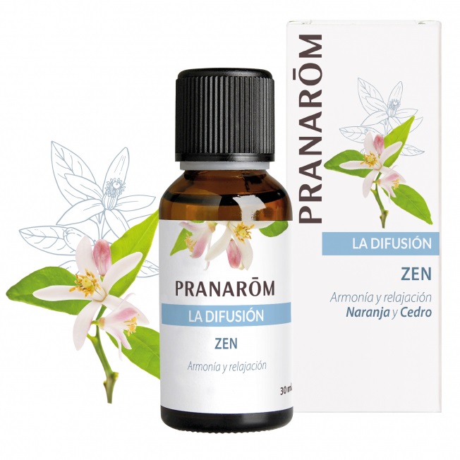 Pranarôm Olio Essenziale Diffusione Zen 30 ml - Arancia e Cedro Bio per Armonia e Relax