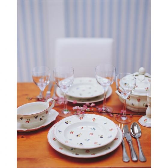 Villeroy & Boch Petite Fleur Piatto Piano 26cm in Porcellana Premium Bianco con Decoro Floreale, Lavabile in Lavastoviglie e Adatto per Microonde