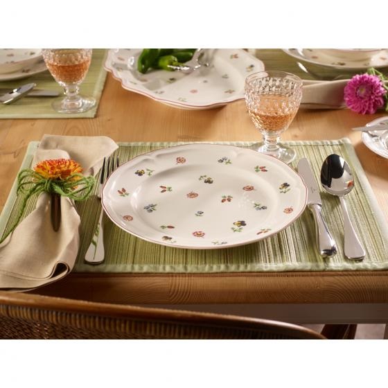 Villeroy & Boch Petite Fleur Piatto Piano 26cm in Porcellana Premium Bianco con Decoro Floreale, Lavabile in Lavastoviglie e Adatto per Microonde