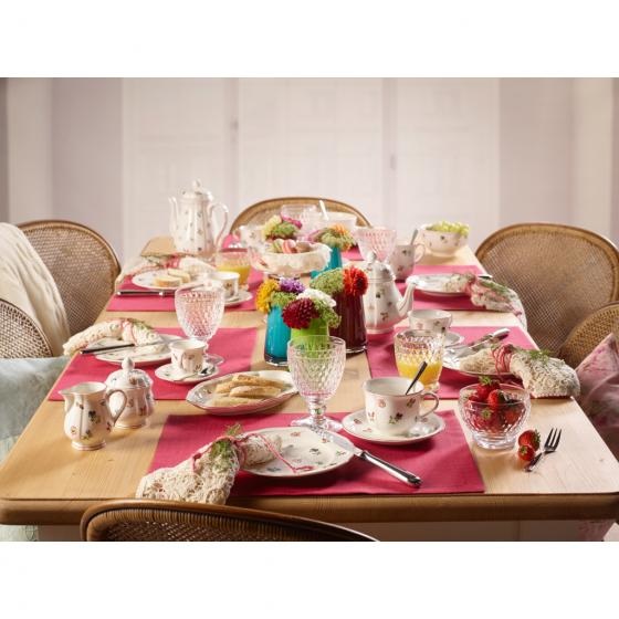 Villeroy & Boch Petit Fleur Caffettiera Bricco da Caffè 1250ml Porcellana Premium con Fini Rilievi e Motivi di Fiori e Frutti