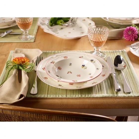 Villeroy & Boch Petite Fleur Piatto Fondo 23cm in Porcellana Bianco, Lavabile in Lavastoviglie e Adatto per Microonde