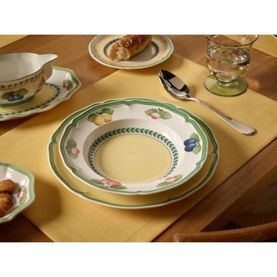 Villeroy & Boch French Garden Fleurence Piatto Fondo 23 cm in Porcellana Premium Bianco/Multicolore - Design Rustico per Pasta e Zuppa