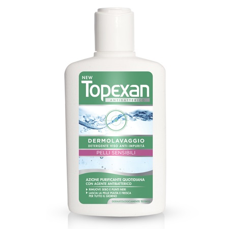 Topexan Dermolavaggio Antibatterico 150 ml per Pelli Sensibili - Detergente Purificante Quotidiano