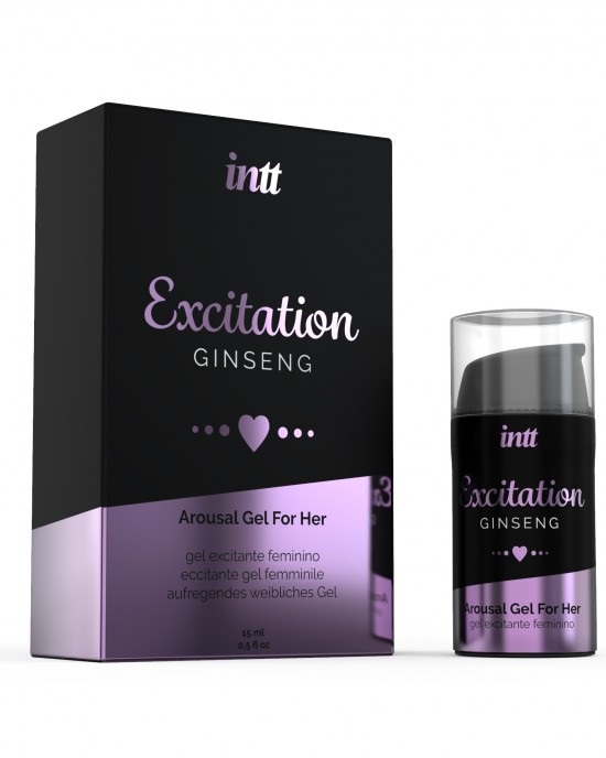 INTT LUBRICANTS Gel Stimolante Excitation Ginseng 15 ml - Aumenta Sensibilità e Desiderio Sessuale