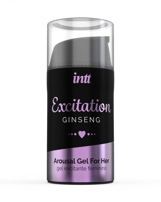 INTT LUBRICANTS Gel Stimolante Excitation Ginseng 15 ml - Aumenta Sensibilità e Desiderio Sessuale