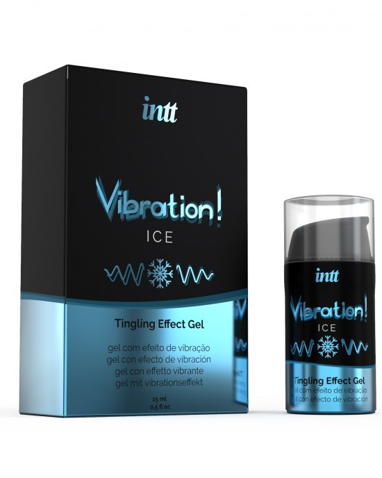 INTT Vibration! Gel Stimolante Intimo Ice 15 ml - Effetto Vibrazione e Formicolante, Unisex, Gusto Menta