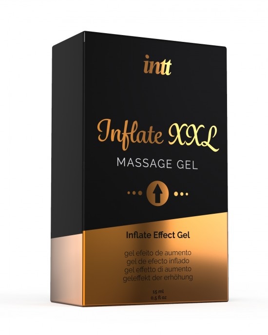 INTT Gel Intimo Inflate XXL - Aumenta l'Erezione e le Dimensioni del Pene, Lubrificante e Gel Stimolante, 15 ml
