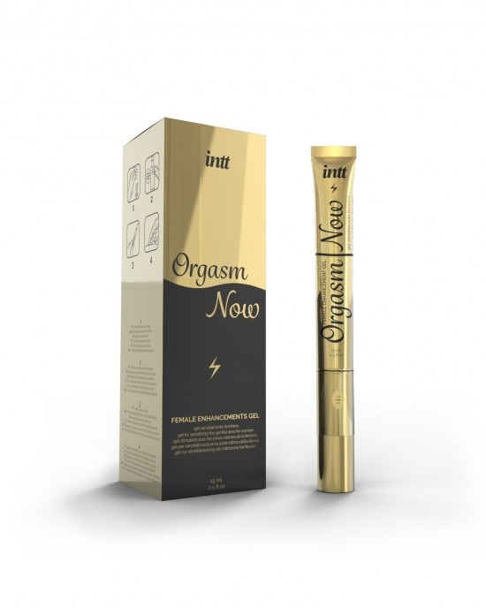 Intt Orgasm Now - Gel Stimolante Clitorideo con Applicatore Vibrante, 15 ml