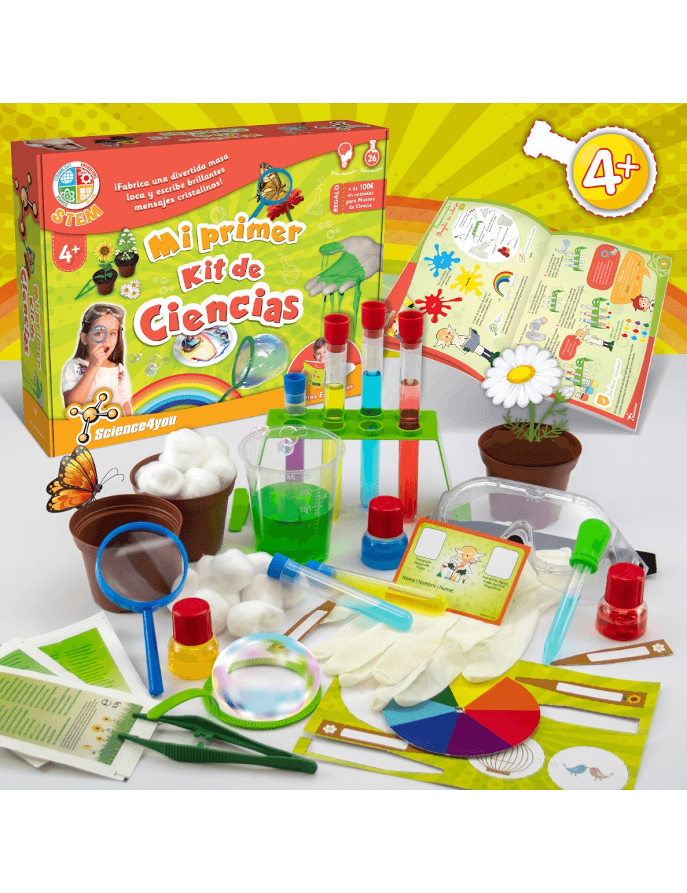 Science4you Mi Primer Kit de Ciencias - Giocattolo scientifico per bambini dai 4 anni, multicolore e durevole