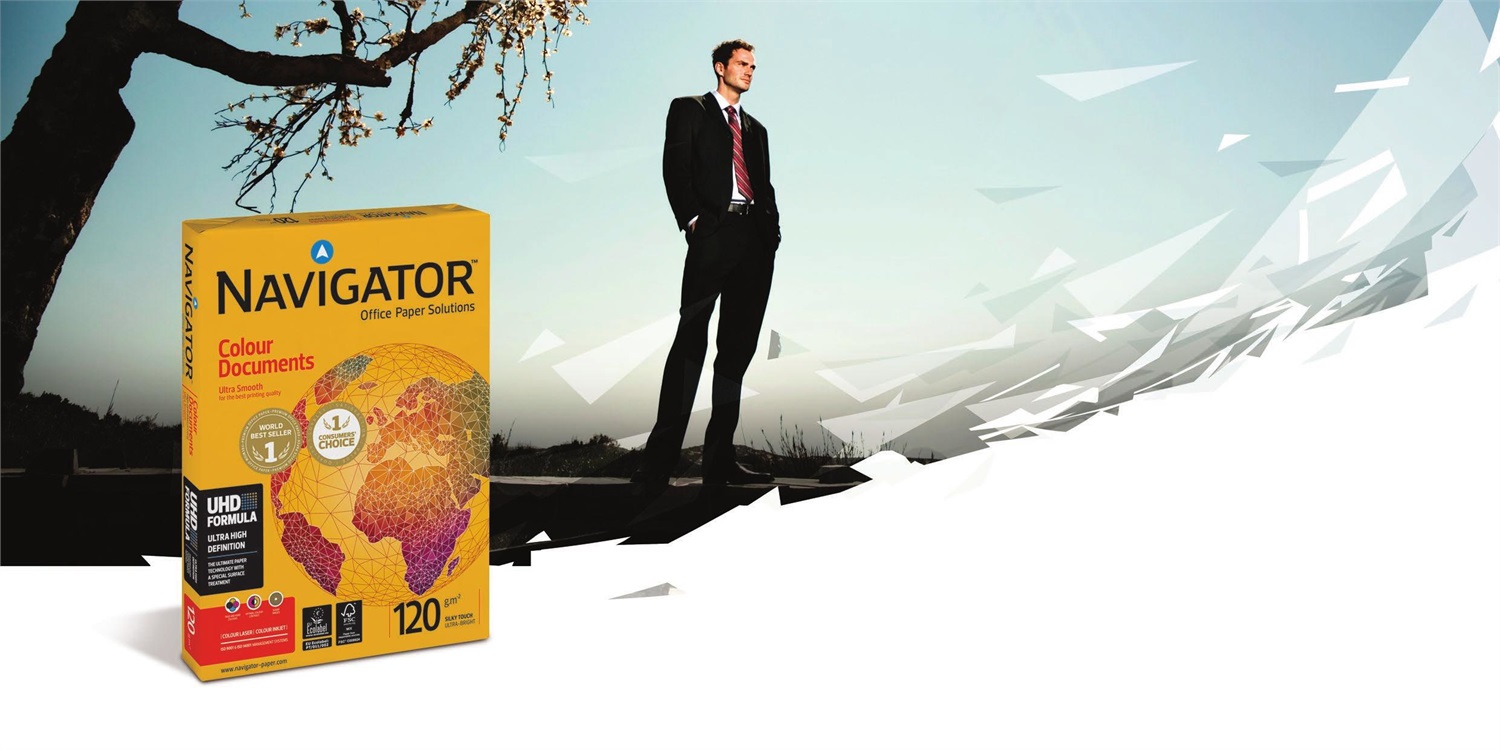 Navigator Colour Documents Carta A4 120 g/m² Bianco - Risma da 250 fogli, Ultra liscia e opaca, Certificata FSC