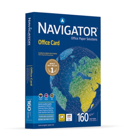 Navigator OFFICE CARD Carta Inkjet A4 Opaco 160 g/m² 250 Fogli Bianco - Stampa Laser/Inkjets