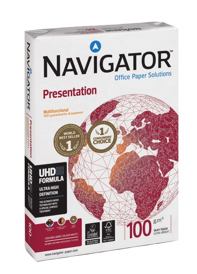 Navigator Carta Presentation A4 100 g/m² Bianco - Risma da 500 Fogli - Certificata FSC ed Ecolabel