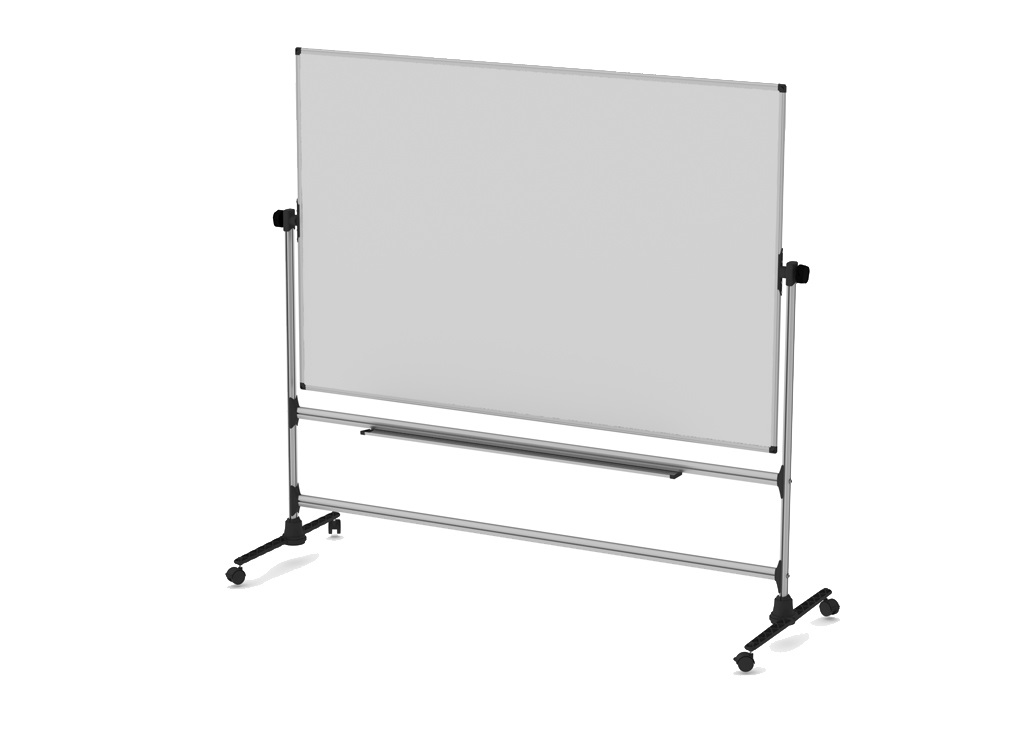 Bi-Office RQR0224 Lavagna Girevole Magnetica 120x90 cm in Alluminio Bianco