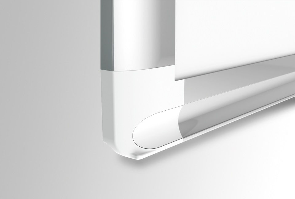 Bi-Office Maya New Generation - Lavagna Magnetica in Acciaio Laccato, 1500 x 1200 mm, con Cornice in Alluminio e Vassoio Portapenne Scorrevole