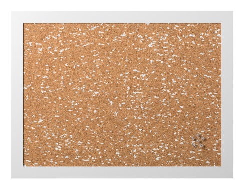 Bi-Office Bacheca Black & White in Sughero con Inclusioni Bianche EVA, Cornice MDF Bianca, 60 x 45 cm