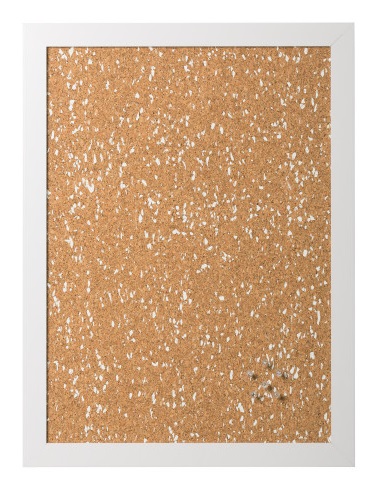Bi-Office Bacheca Black & White in Sughero con Inclusioni Bianche EVA, Cornice MDF Bianca, 60 x 45 cm