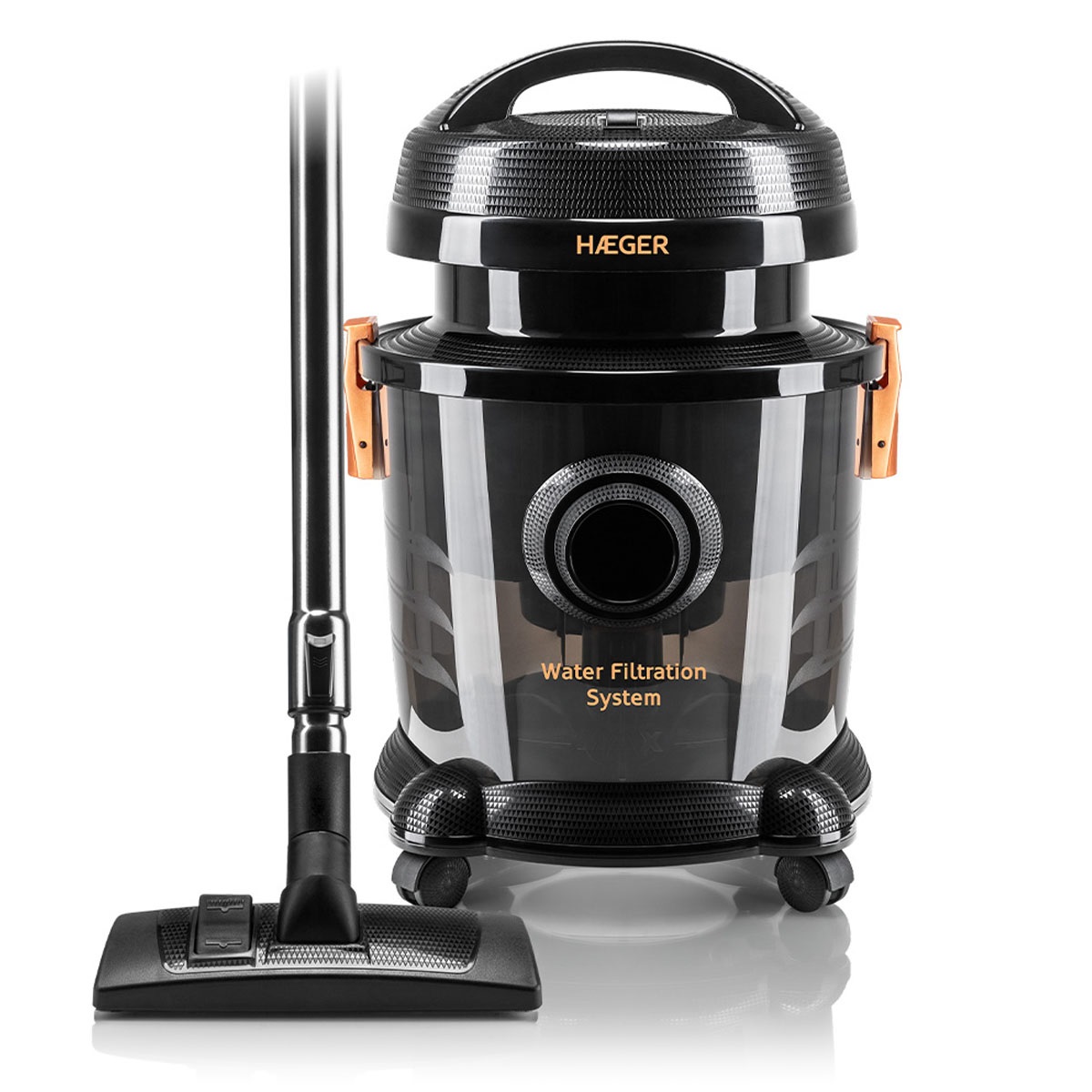 Haeger VC-12W.044A Aspirapolvere a Traino 7 L con Filtro dell'Acqua, Secco e Bagnato, 1200 W