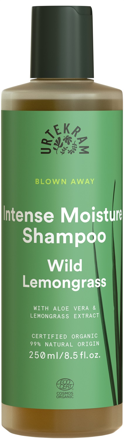 Urtekram Blown Away Wild Lemongrass Shampoo Biologico 250 ml - Idratazione Intensa e Profumo Fresco di Agrumi