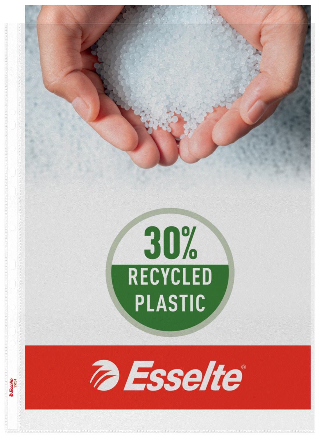 Esselte Buste a perforazione universale DELUXE goffrate antiriflesso trasparente 30x42 cm - conf. 50 pezzi