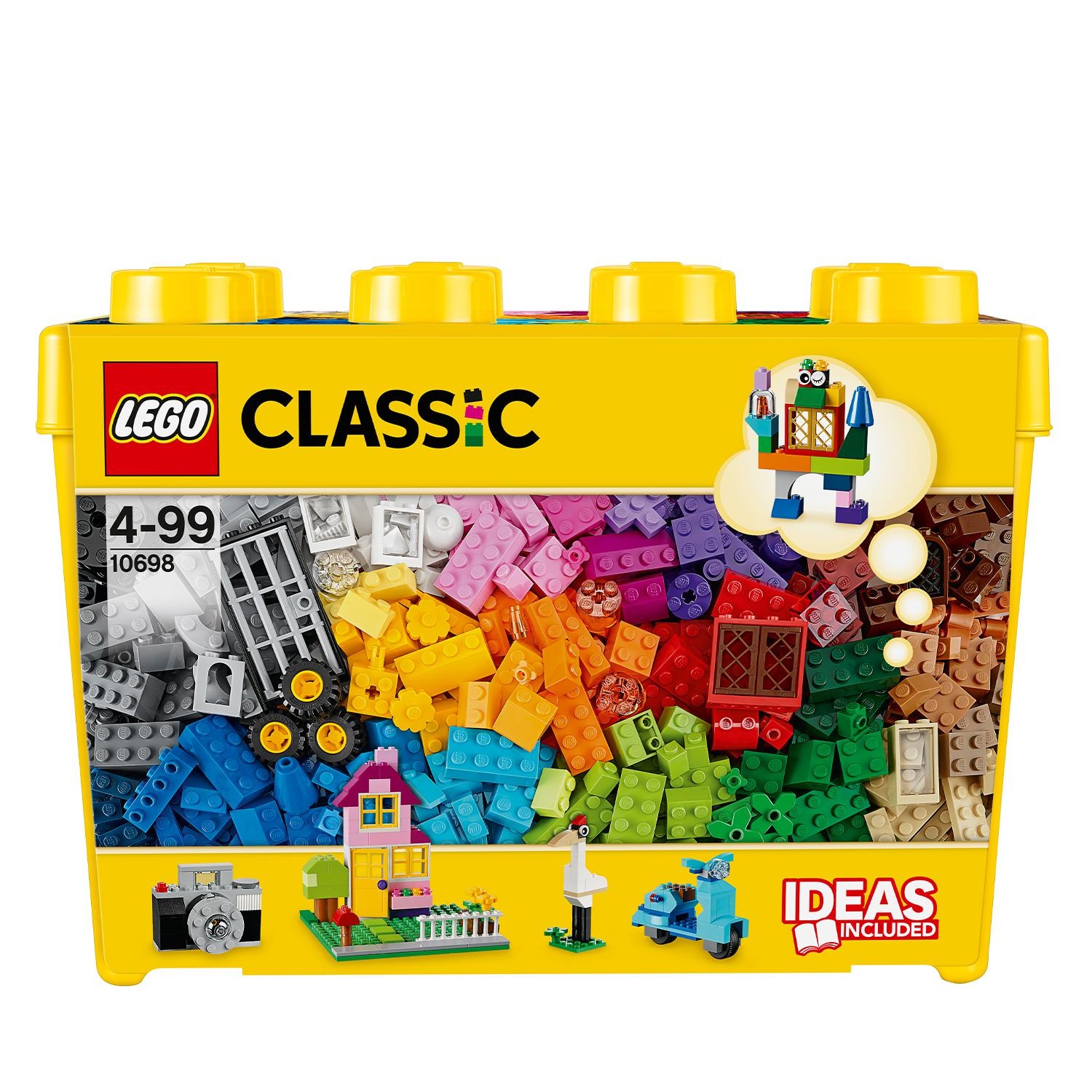 LEGO Classic Scatola Mattoncini Creativi Grande 10698 - 790 pezzi in 33 colori con finestre e porte