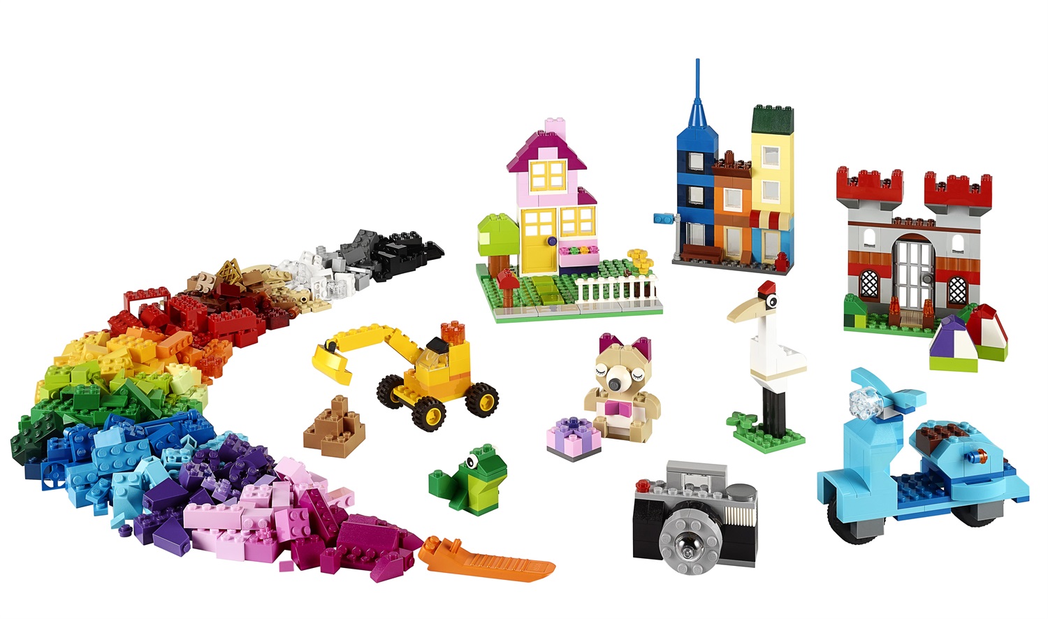 LEGO Classic Scatola Mattoncini Creativi Grande 10698 - 790 pezzi in 33 colori con finestre e porte