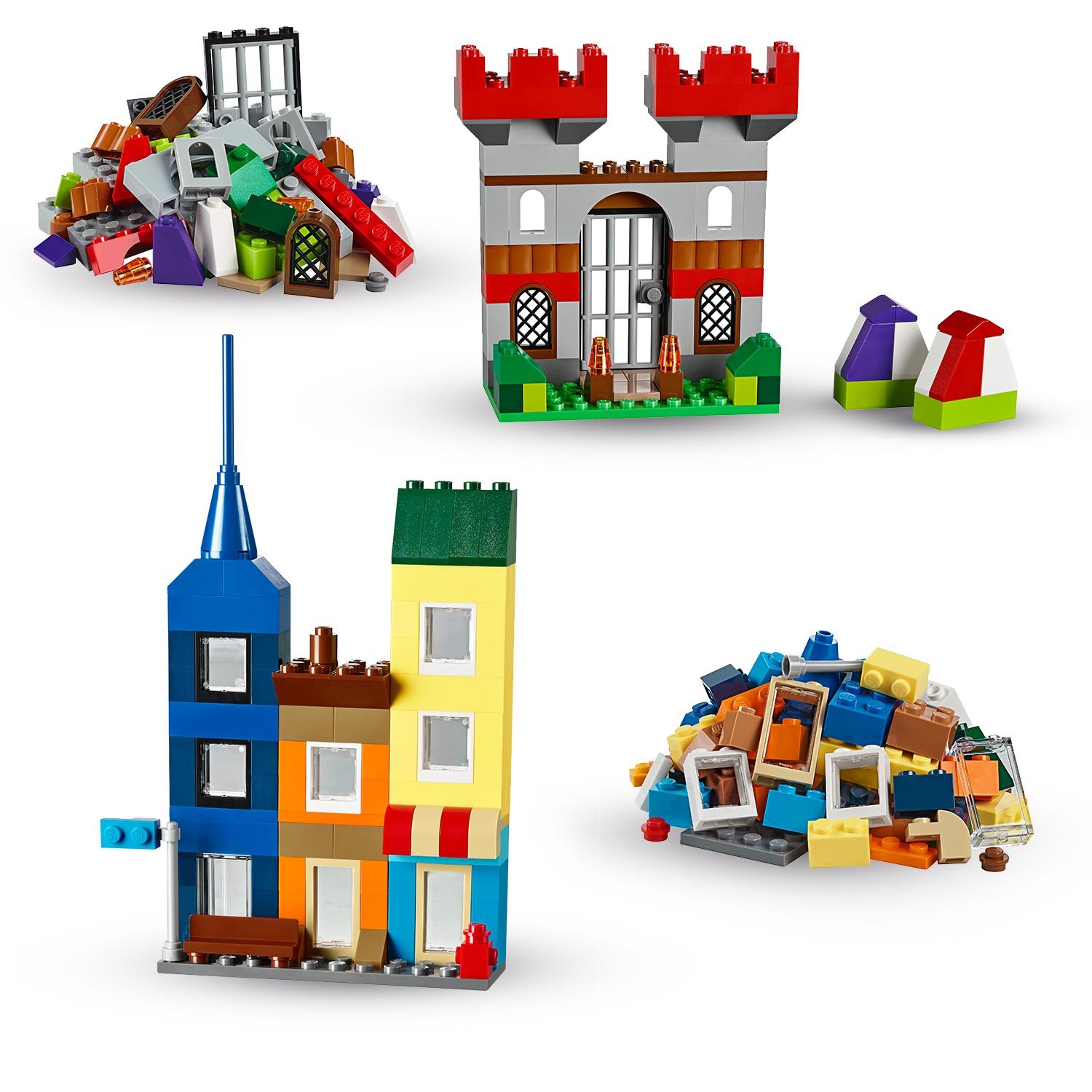 LEGO Classic Scatola Mattoncini Creativi Grande 10698 - 790 pezzi in 33 colori con finestre e porte