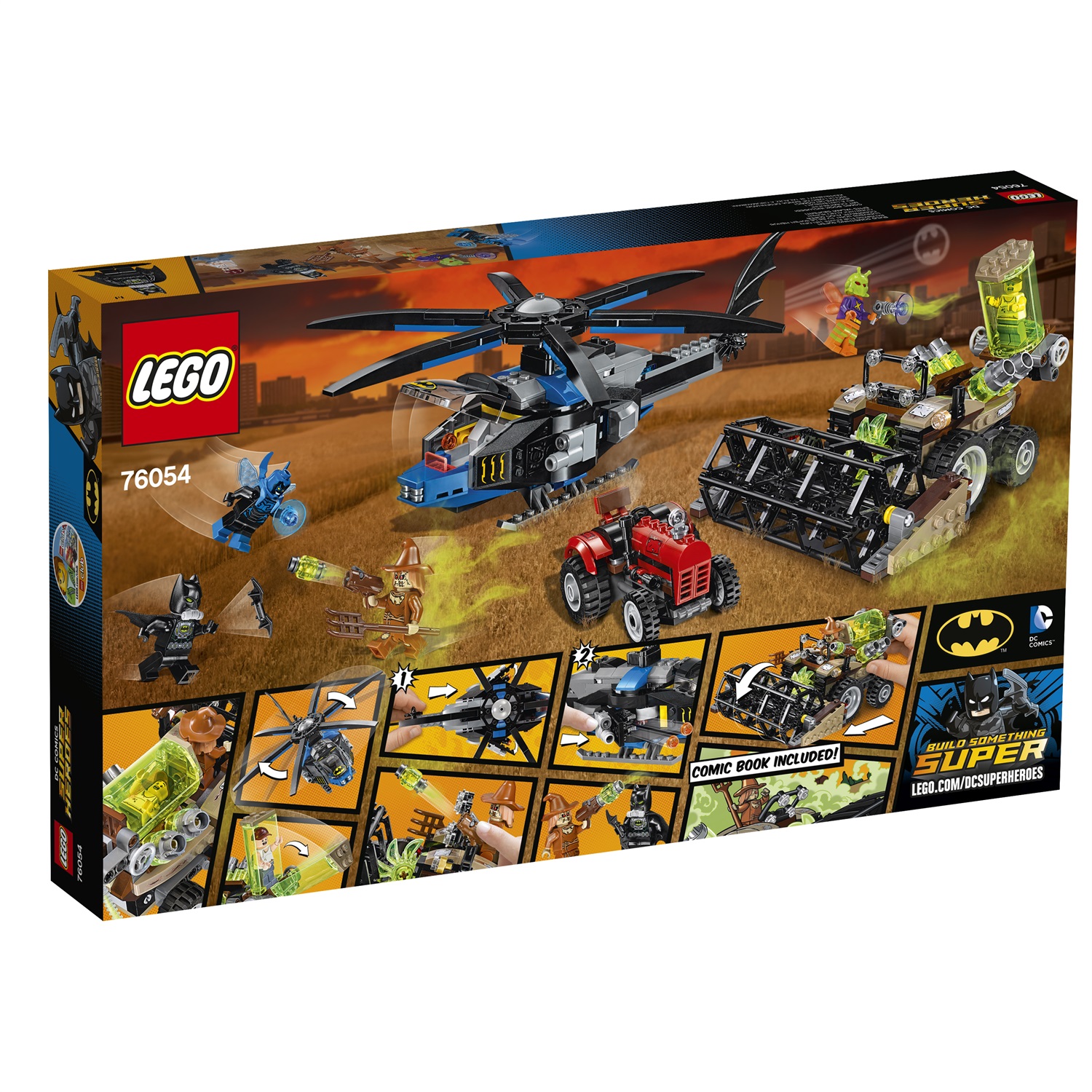 LEGO Raccolto della Paura di Scarecrow 76054 - Batcottero con Shooter e Minifigure di Batman