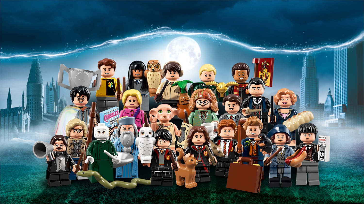 LEGO Minifigures 71022 - Harry Potter e gli Animali Fantastici, Modelli Assortiti, 1 Pezzo con Accessori e Quaderno da Collezione
