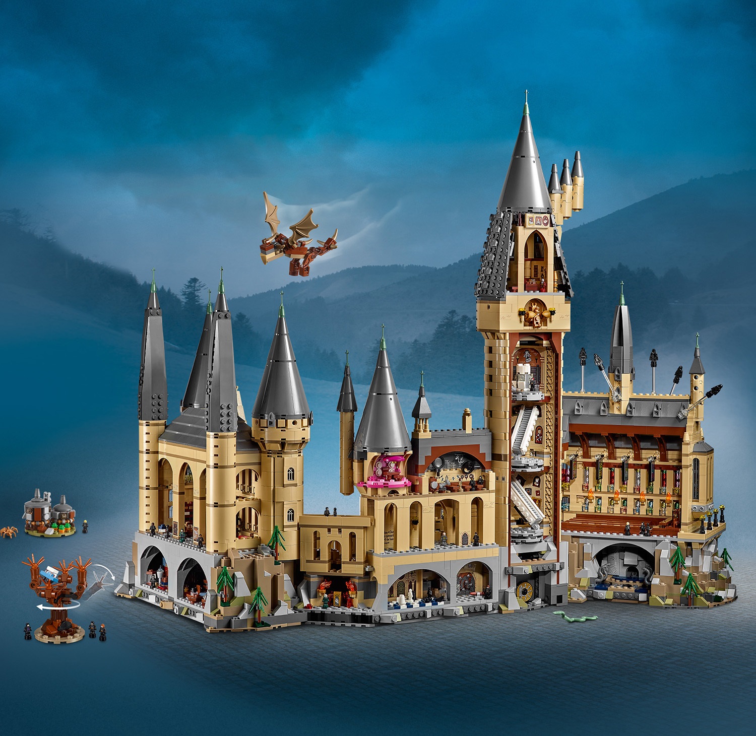 LEGO Harry Potter Castello di Hogwarts 71043 - Set da Collezione con oltre 6000 Pezzi, Dimensioni 58,5 x 19 x 49 cm, Età Consigliata 16