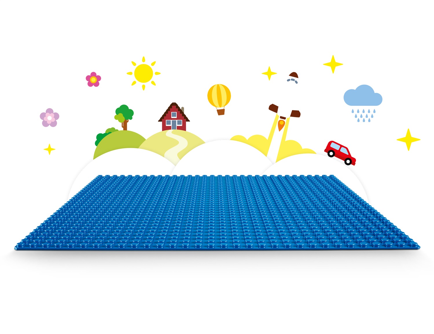 LEGO Classic 10714 Base Blu - Superficie Creativa 32x32 Bottoncini per Giochi e Costruzioni, Ideale per Bambini dai 4 Anni