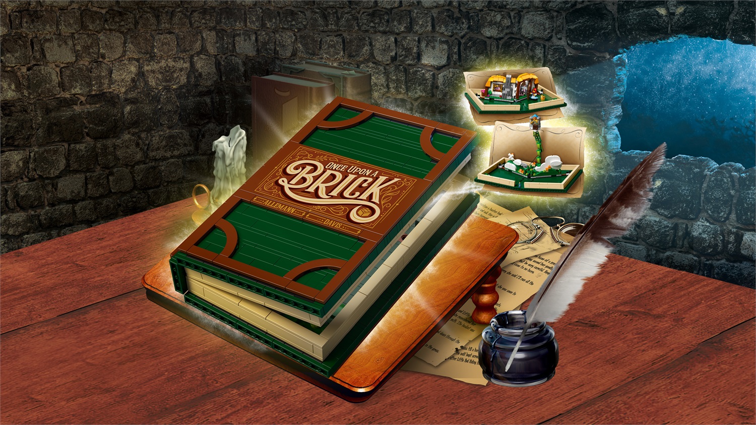 LEGO Ideas 21315 - Libro Pop-Up Multicolore con 4 Minifigure e Micro Figura, Scena di Cappuccetto Rosso