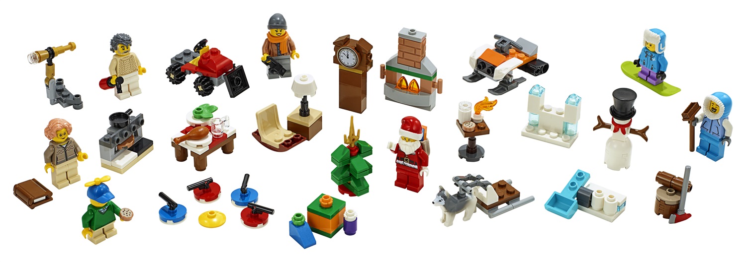 LEGO City Calendario dell'Avvento 60235 - Include 24 oggetti, veicoli e minifigure per il Natale
