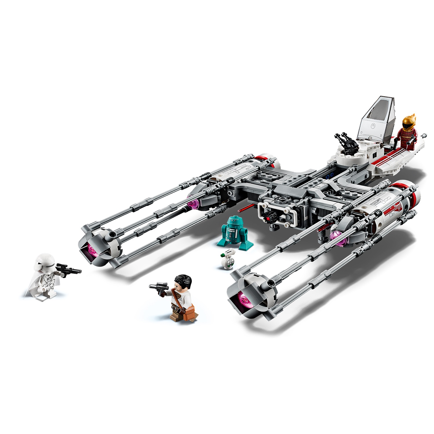 LEGO Star Wars Y-Wing Starfighter della Resistenza - Set da Costruzione con 578 Pezzi e 6 Personaggi Inclusi