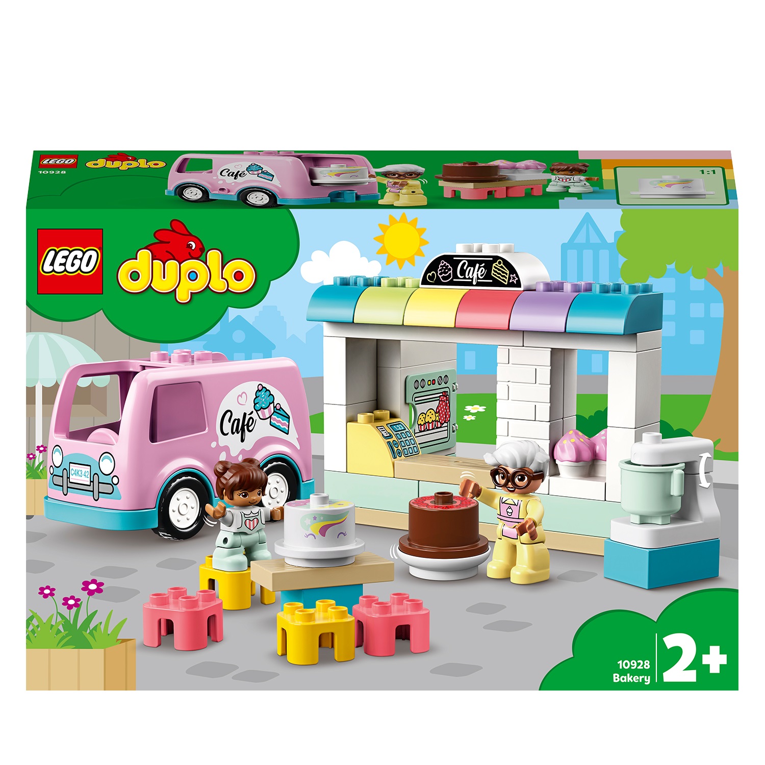 LEGO DUPLO Pasticceria 10928 - Playset con Furgoncino, Torte e Pasticcini per Bambini dai 2 Anni