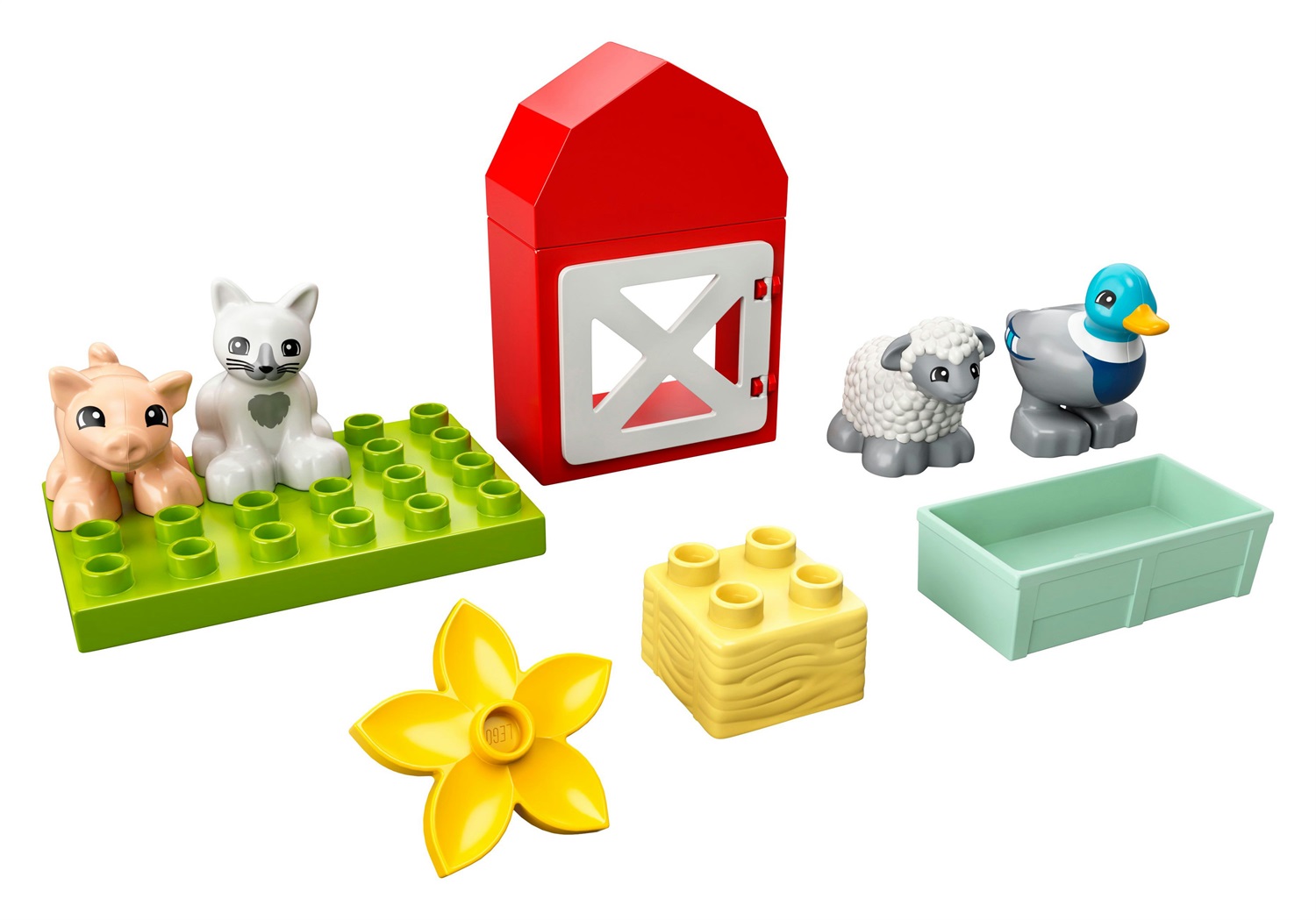 LEGO DUPLO Gli Animali della Fattoria con Anatra, Maiale, Gatto e Mucca - Giocattolo Creativo per Bambini dai 2 Anni in Su (10949)