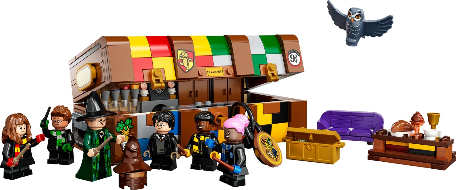 LEGO Harry Potter Il Baule Magico di Hogwarts™ (76399) - Personalizzabile con Minifigure, Stemmi delle Case, Cappello Parlante e Gufo, Giochi per Bambini 8