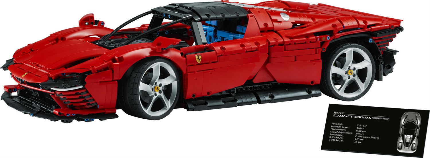 LEGO Technic Ferrari Daytona SP3 - Set da Costruzione 42143, Supercar Rossa in Scala 1:8, 3778 Pezzi, Kit Modellismo per Adulti