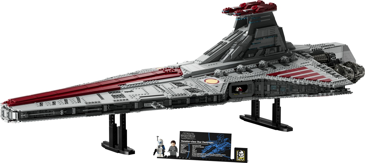 LEGO Star Wars Incrociatore d'attacco della Repubblica classe Venator - Set da costruzione 75367, 5374 pezzi, Ultimate Collector Series