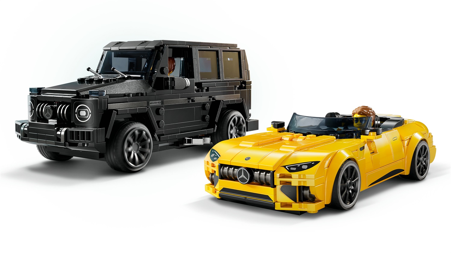 LEGO Speed Champions - Set Costruibile Mercedes-AMG G 63 e SL 63 con Minifigure, 76924